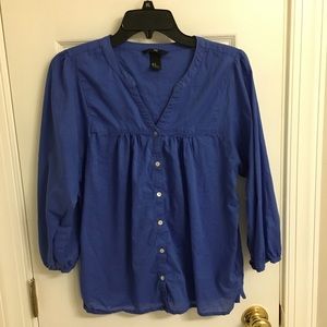 Blue cotton blouse